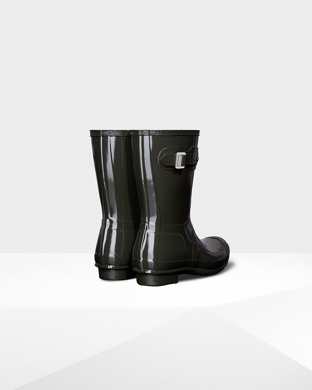 Women Hunter Original Gloss | Short Rain Boots Dark Olive | NZ-97834-UJDY